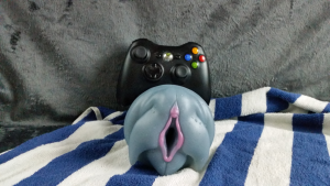 anthro shark and xbox 360 controller